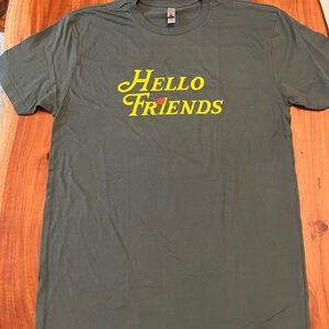 Next Level “Hello Friends” Masters t-shirt. NEW